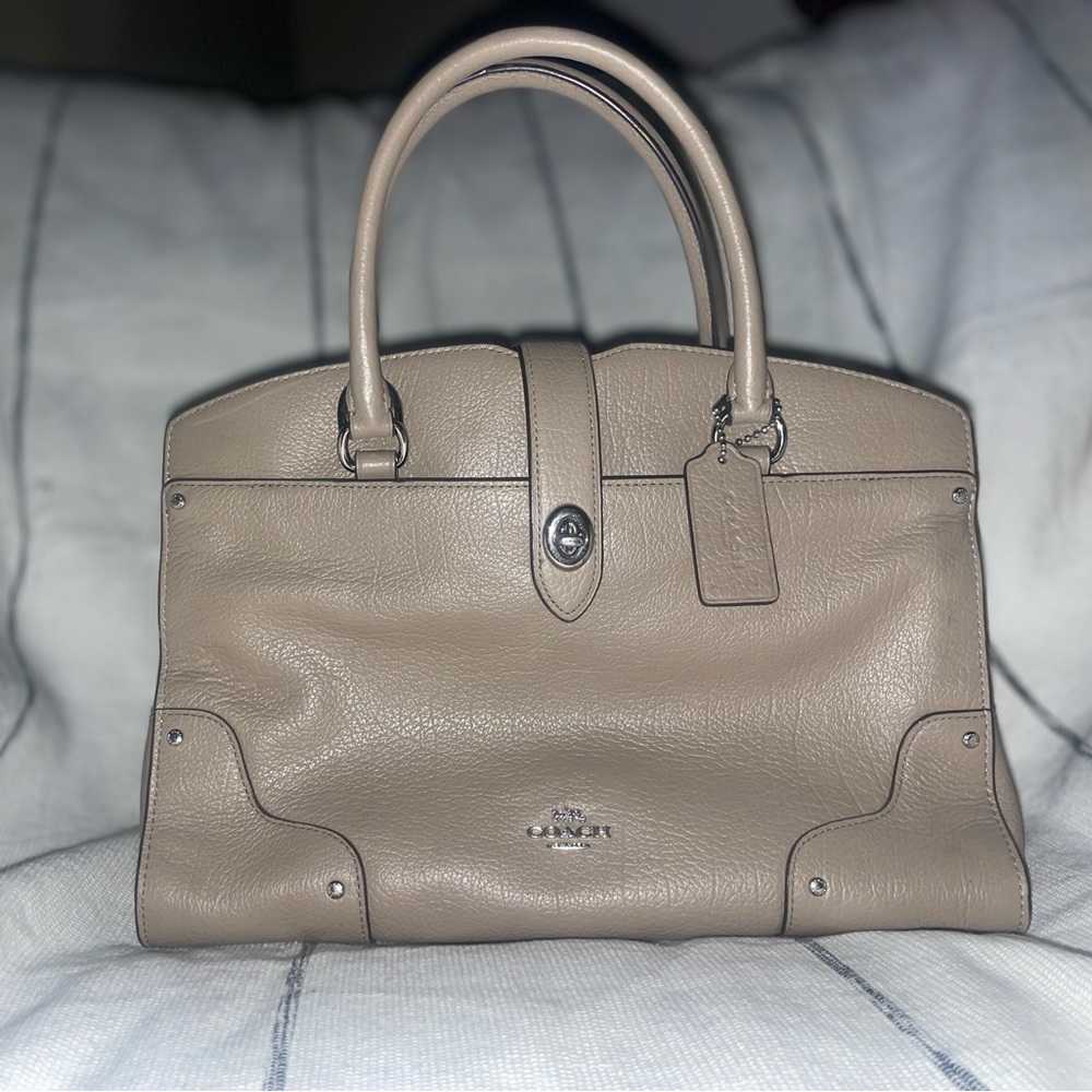 Tan coach purse